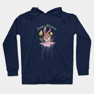 Bunny Rescue Flowers Hoodie